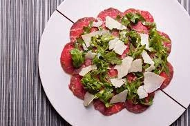 Beef Carpaccio With Rocket And Shaved Parmesan