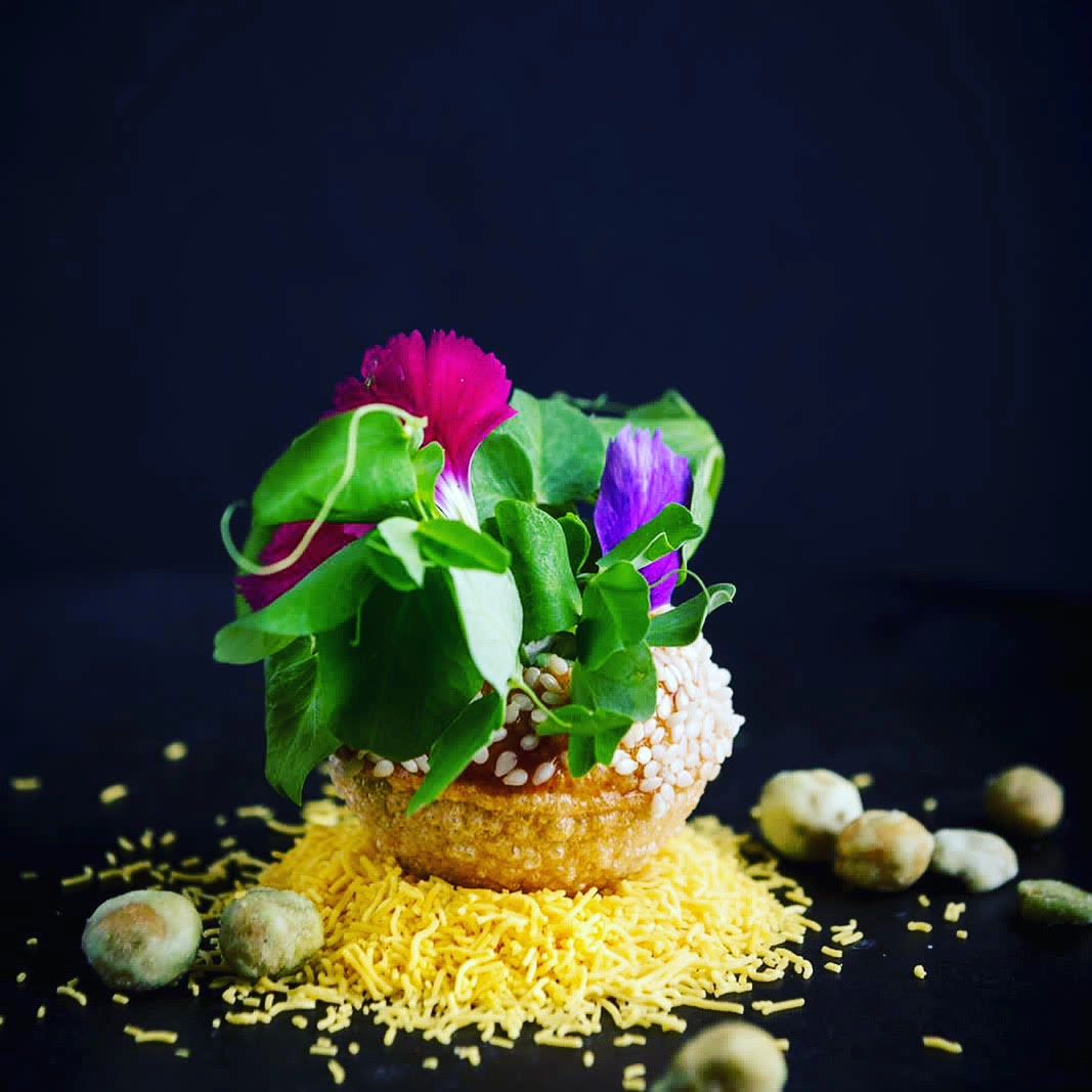 Dahi Sev Puri, Wasabi Peas, Peashoots
