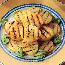 Grilled Potatoes With Zucchini Sauce (Vegan)
