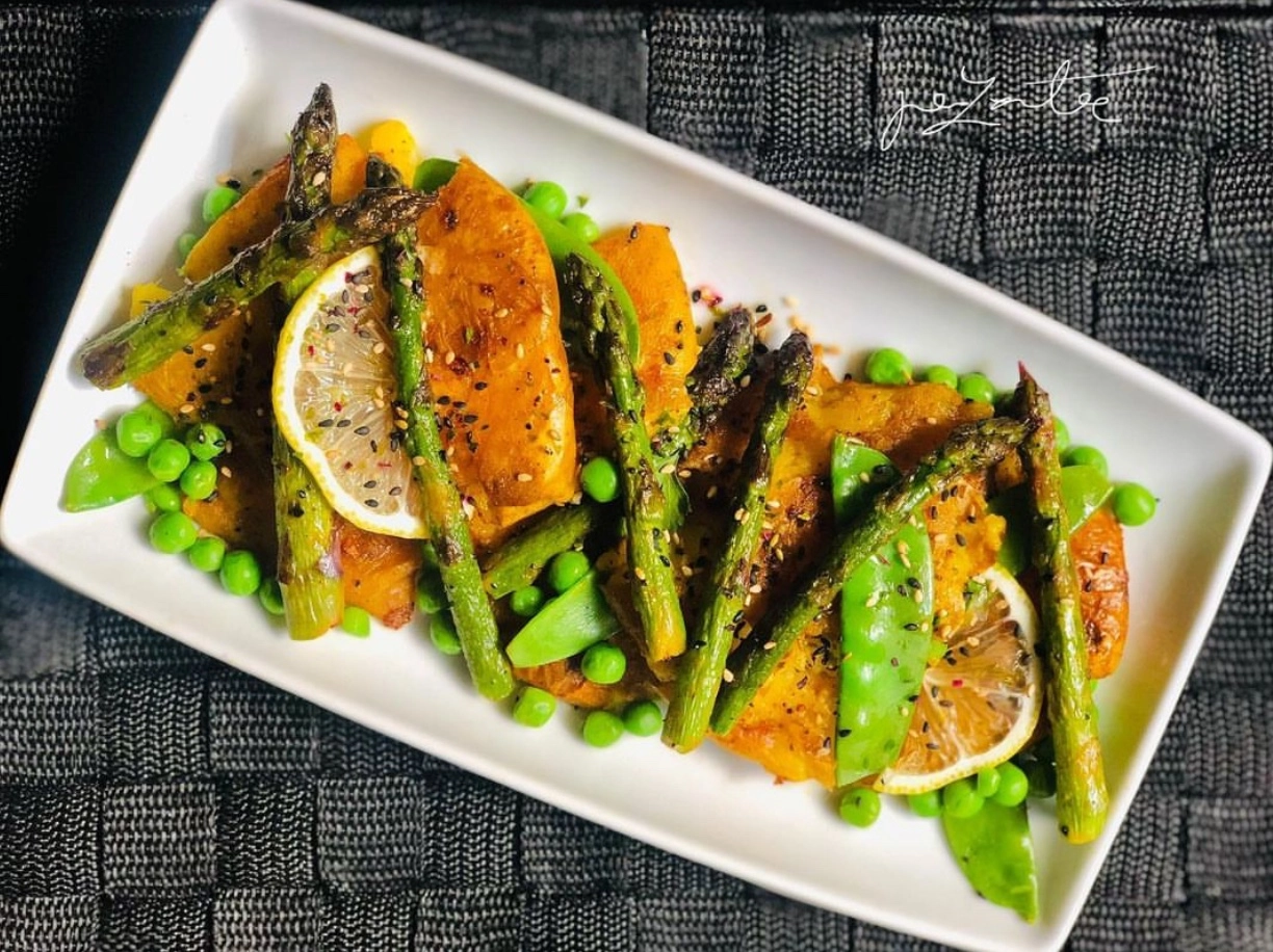 Smashed Potato And Asparagus Salad