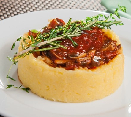 Chicken Cacciatore On Grilled Polenta 