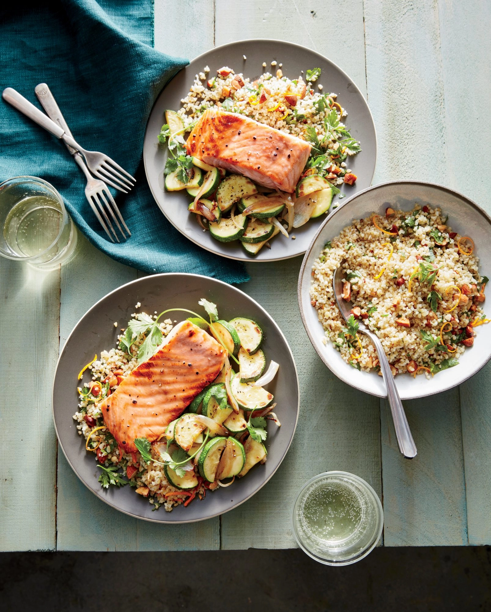 - Salmon Fillet Glazed With Dill Honey Mustard
