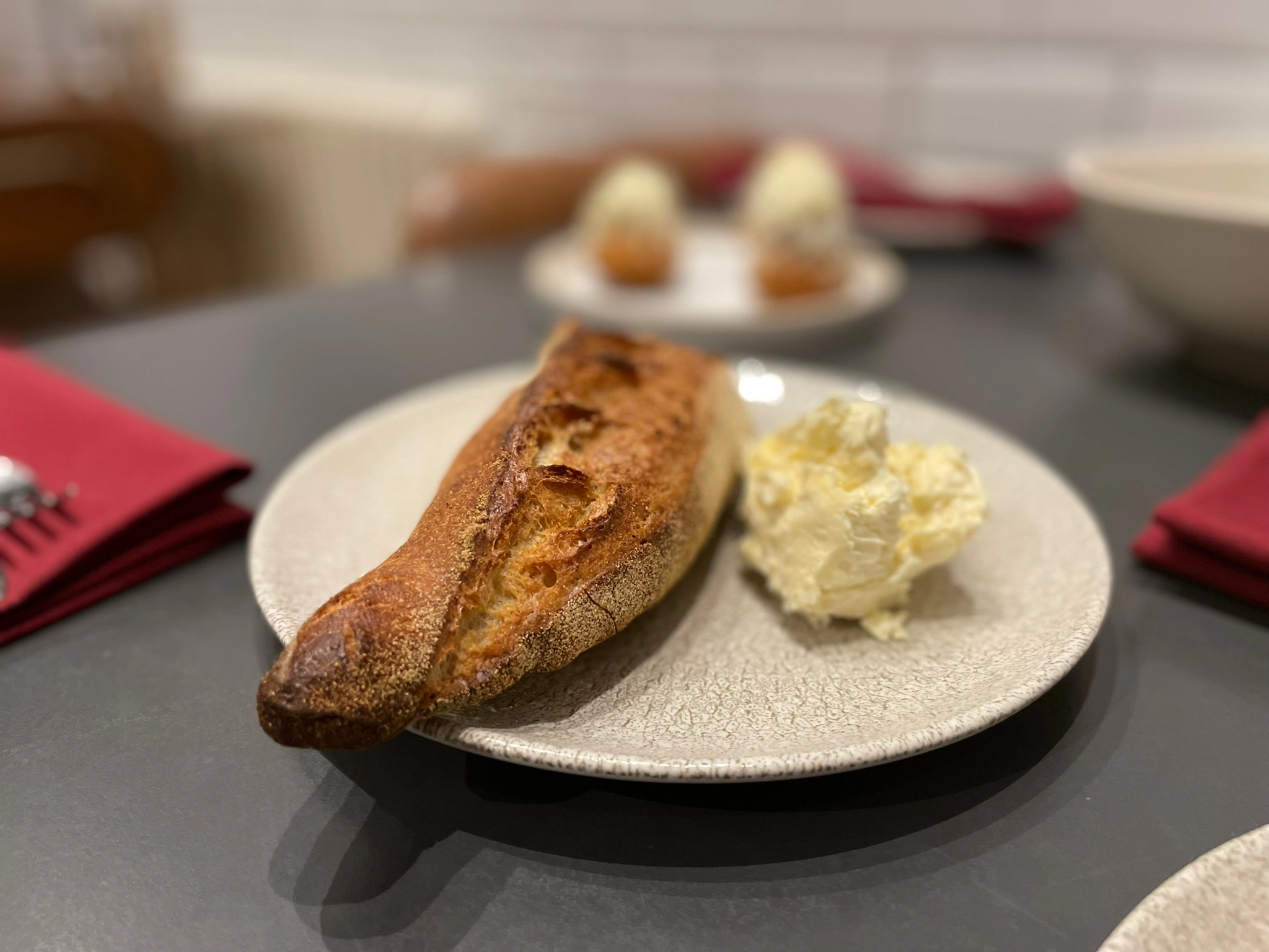 Baguette And Whipped Butter