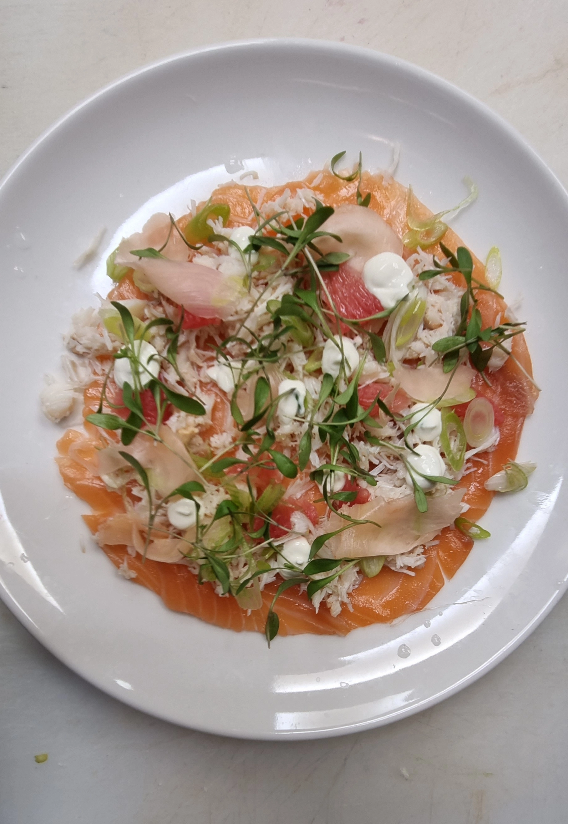 Smoked Salmon Carpaccio And Fresh Lemons Dressing