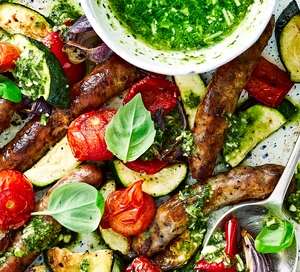 Italian Sausage And Veg Tray Roast