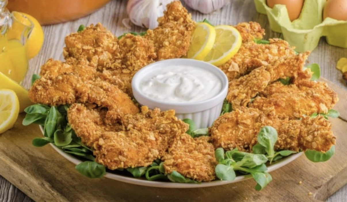 Chicken Served With Spicy Mayonnaise