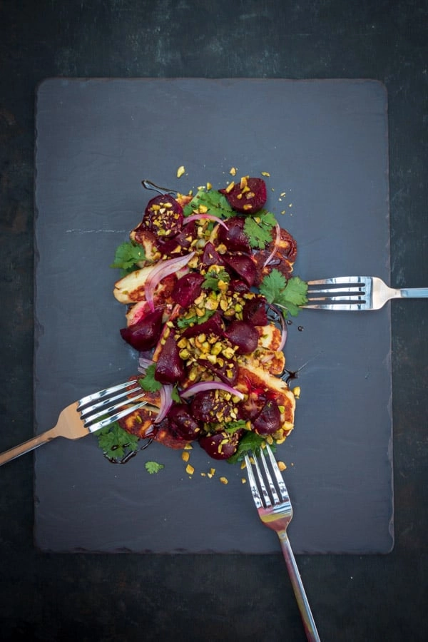 Roasted Beetroot, Clementines, Quinoa Salad With Zaatar Fried Tofu