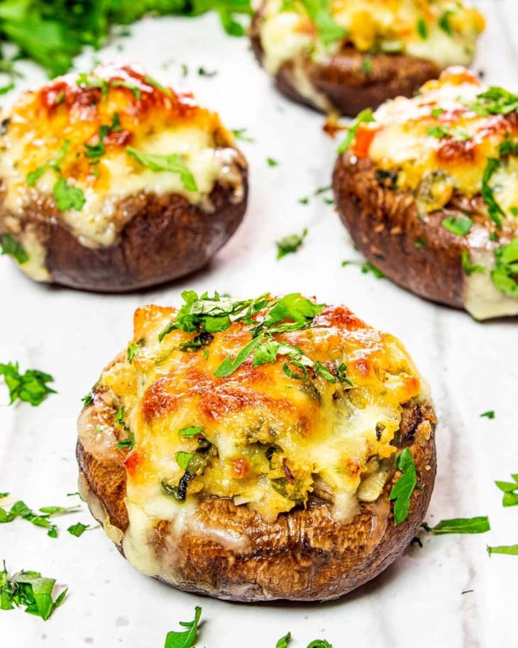 Stuffed Portobello Mushrooms (Vegetarian)