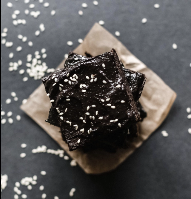 Black Sesame Chocolate Brownies