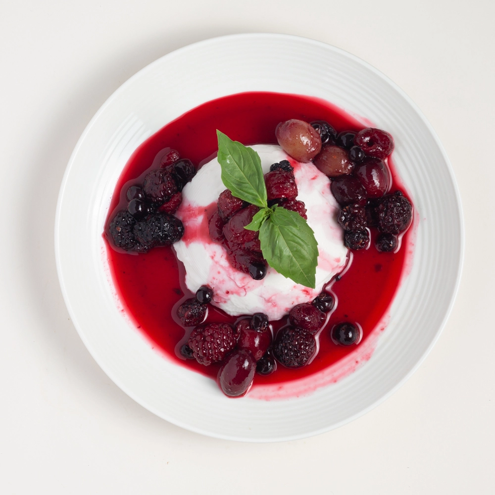 Panna Cotta With Blackforest Compote (V/Ve)