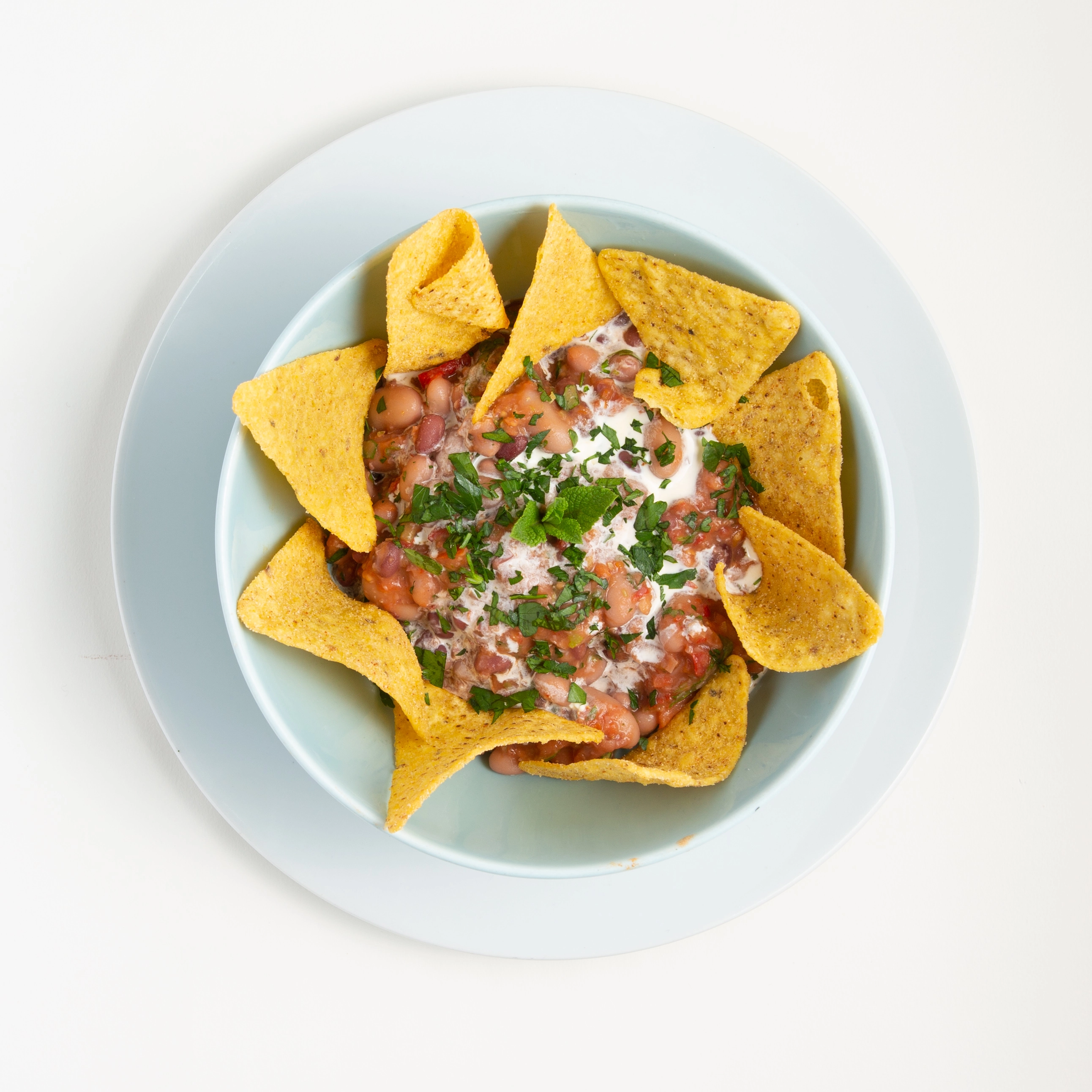 Mixed Bean Salsa With Tortilla Chips And Sour Cream (V/Ve)