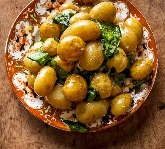 Jersey Royals With Chorizo And Aioli