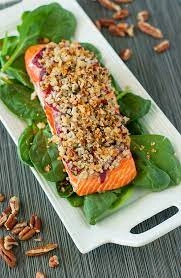 Salmon With Cranberry, Parsley & Nut Crust