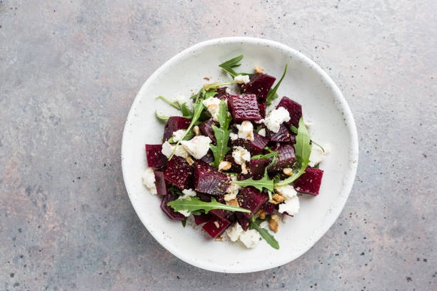 Beetroot Walnut And Raisins Salad With Honey Dressing (V)
