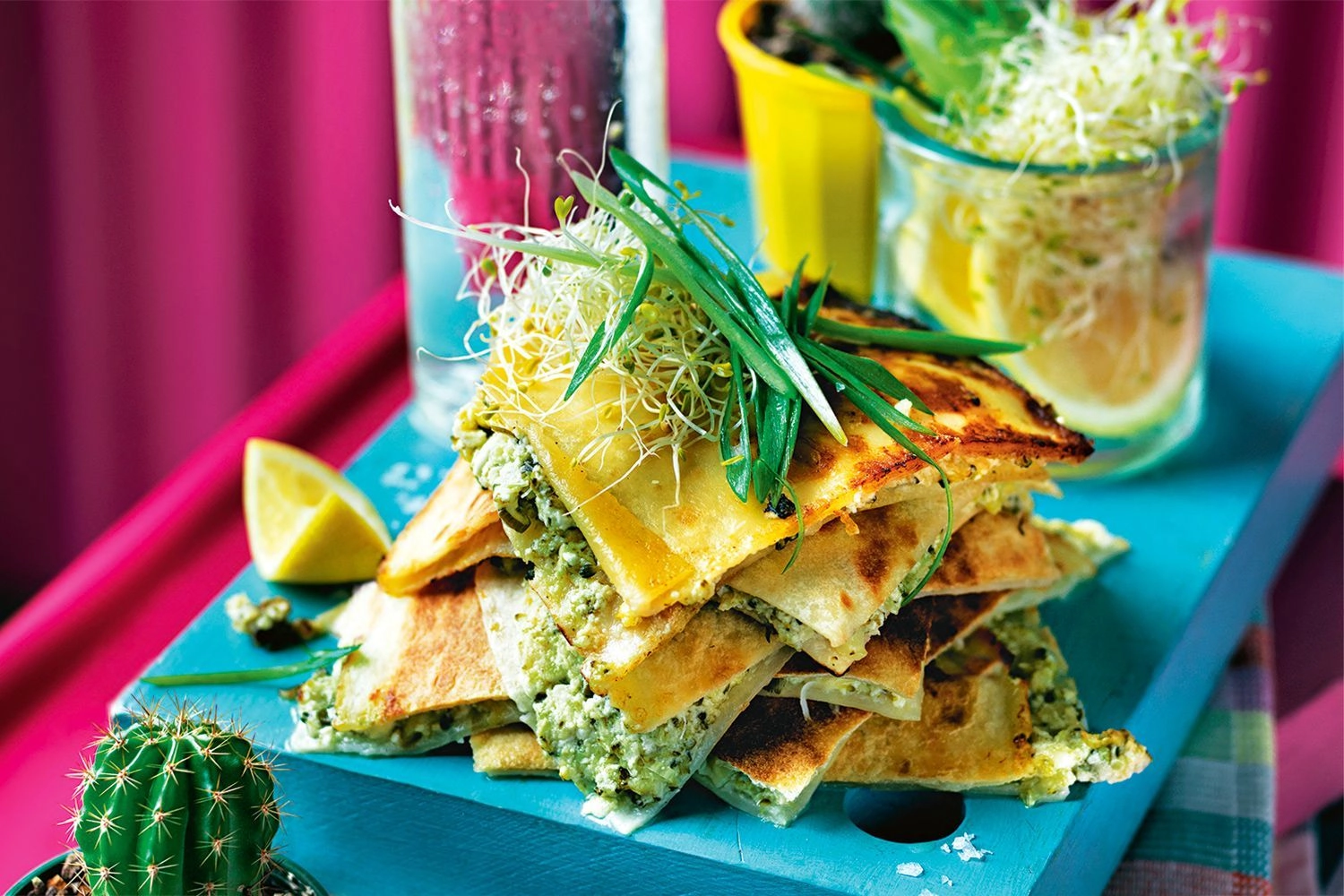 Broccoli, Lemon And Cottage Cheese Quesadillas
