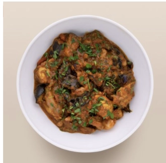 Curried Cumin Lamb With Aubergine & Ginger