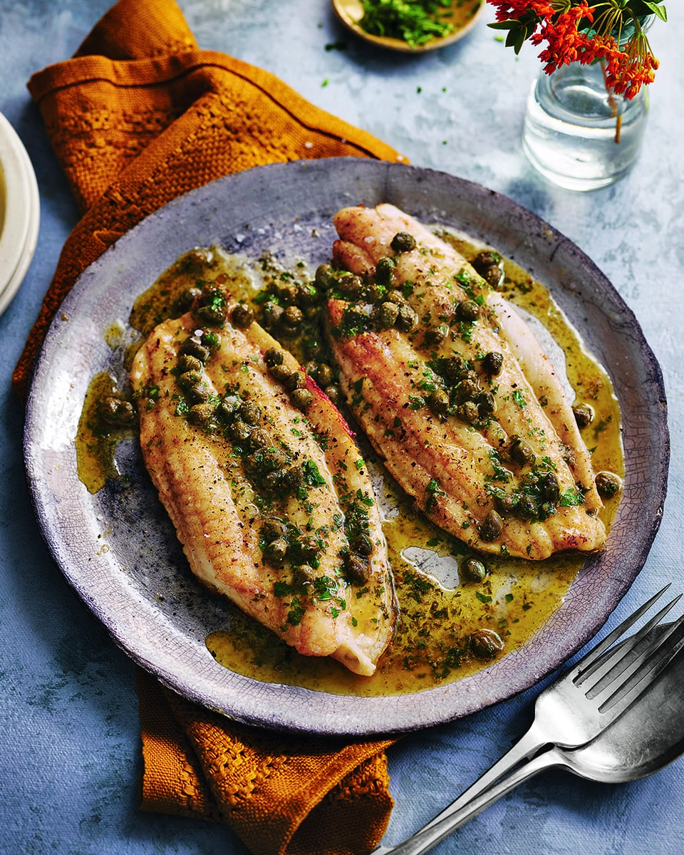 Sole Meunière With Garlic And Thyme Baby Potatoes