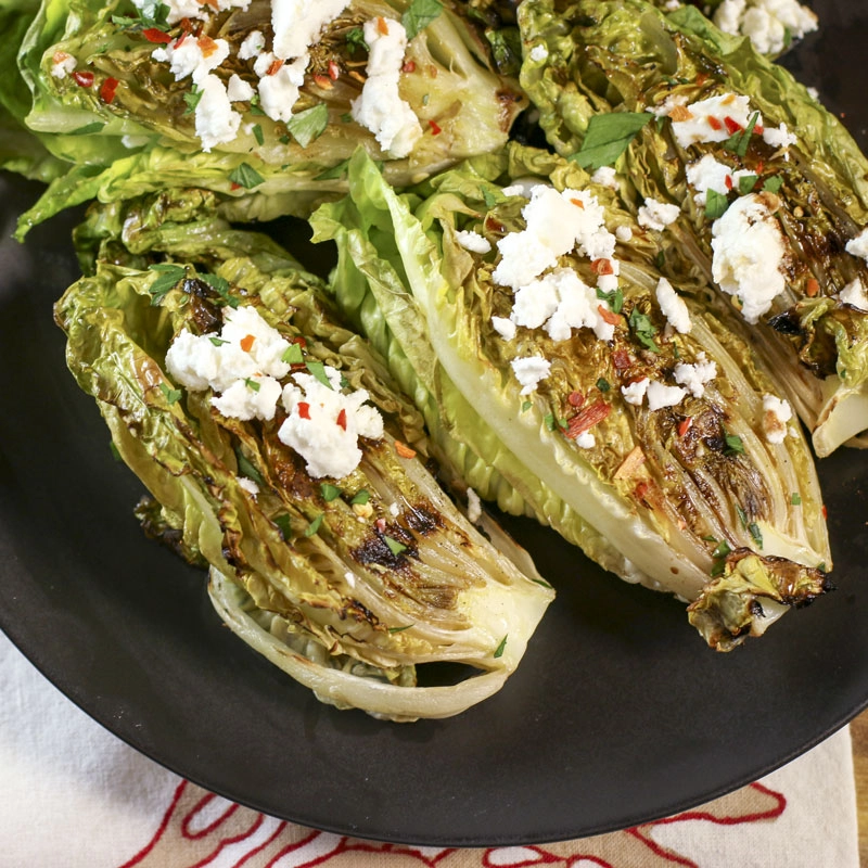 Chargrilled Gem Lettuce With Sriracha Mayo