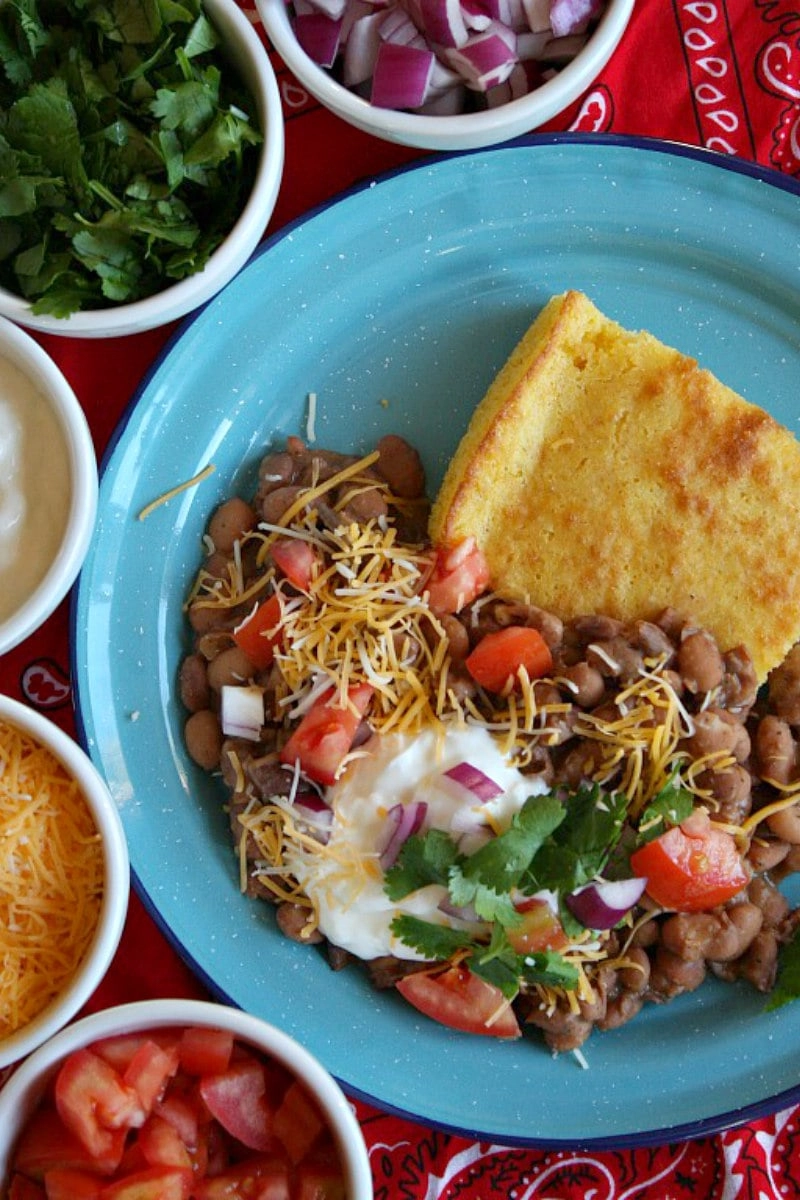Slow Braised Pulled Pork & Beans With Grandma's Cornbread