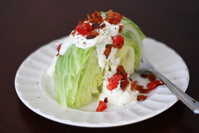 Lettuce Wedge With Parmesan And Garlic Aioli