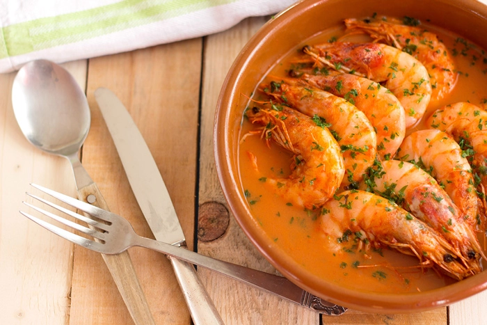 Sumac Prawns In Koshari Sauce