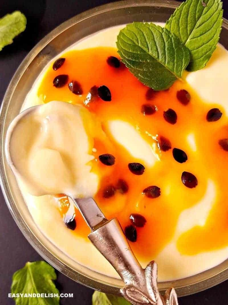 Passionfruit Mousse With Spiced Berries
