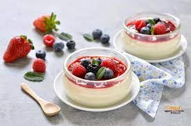 Panna Cotta With Berries And Lemon Zest (Vegetarian)