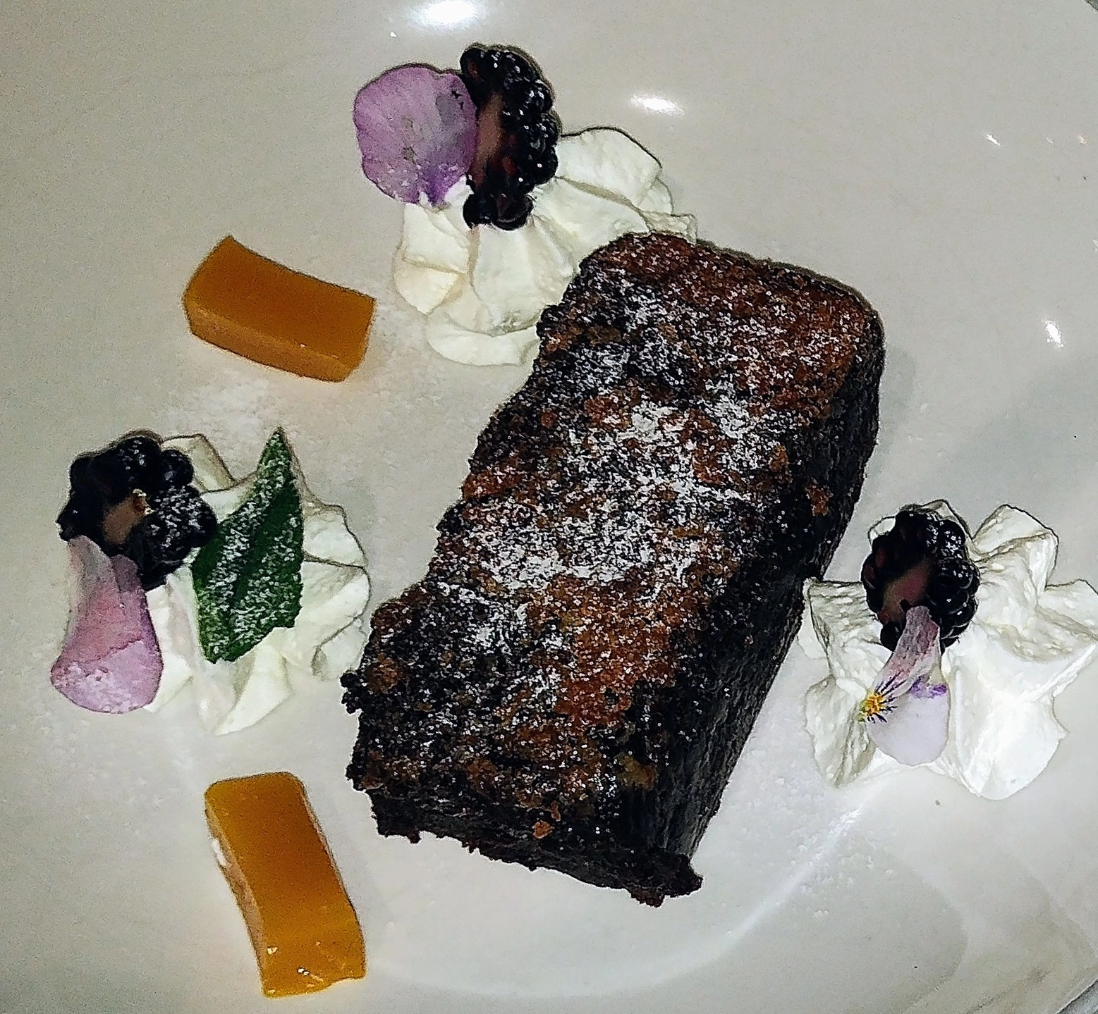 Mascarpone & Chocolate Chip Brownie And Clotted Chantilly