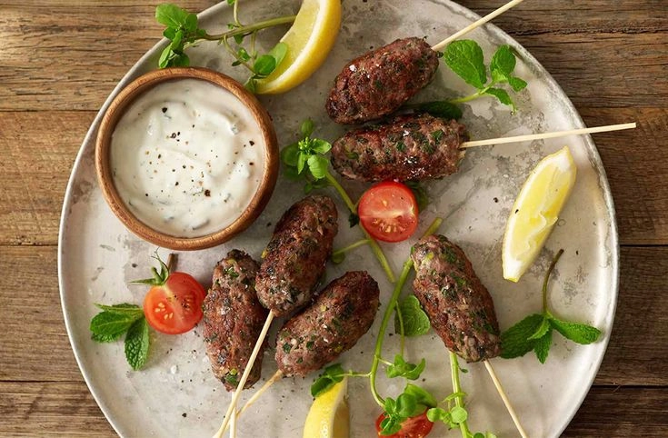Lamb Koftas With Cucumber Dip