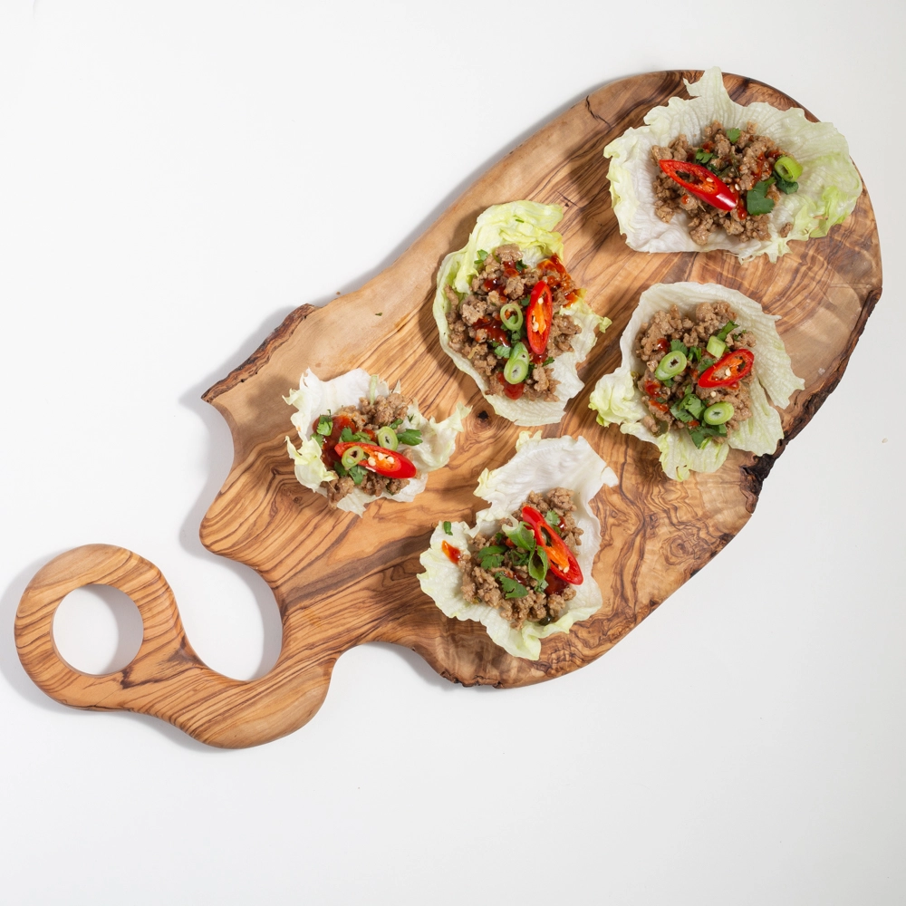 Oyster And Chilli Crispy Pork In Cup Lettuce