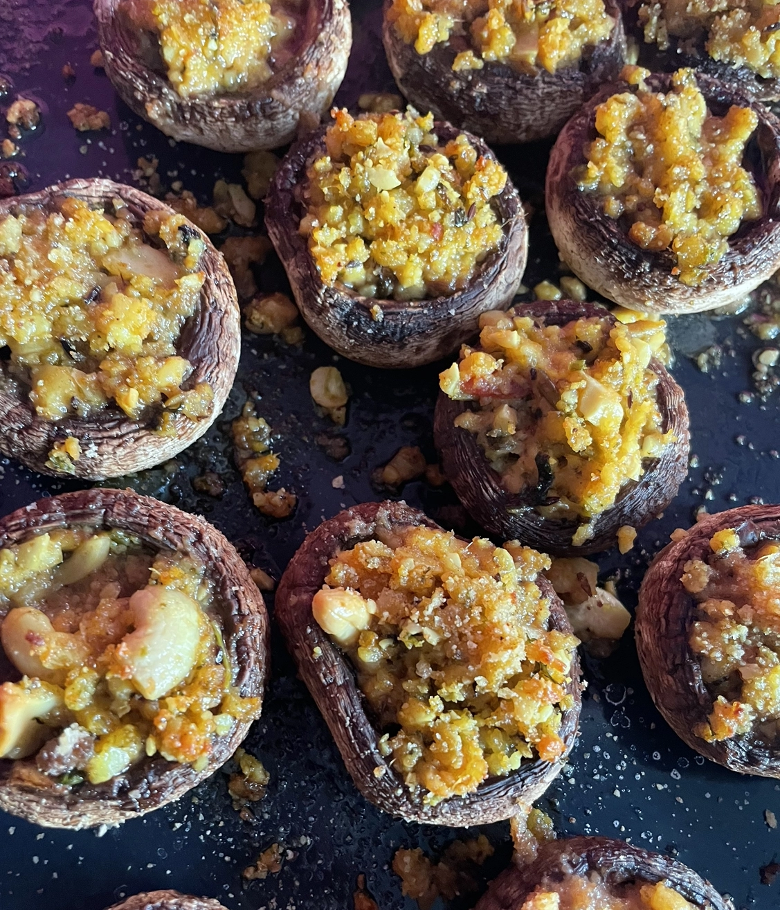 Panner Stuffed Mushrooms