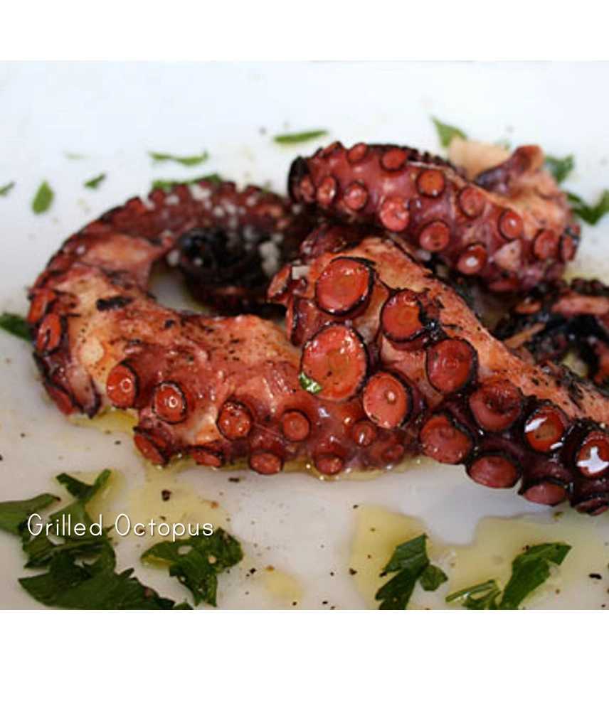 Grilled Octopus: "With White Wine, Lemon, Garlic And Parlsey”