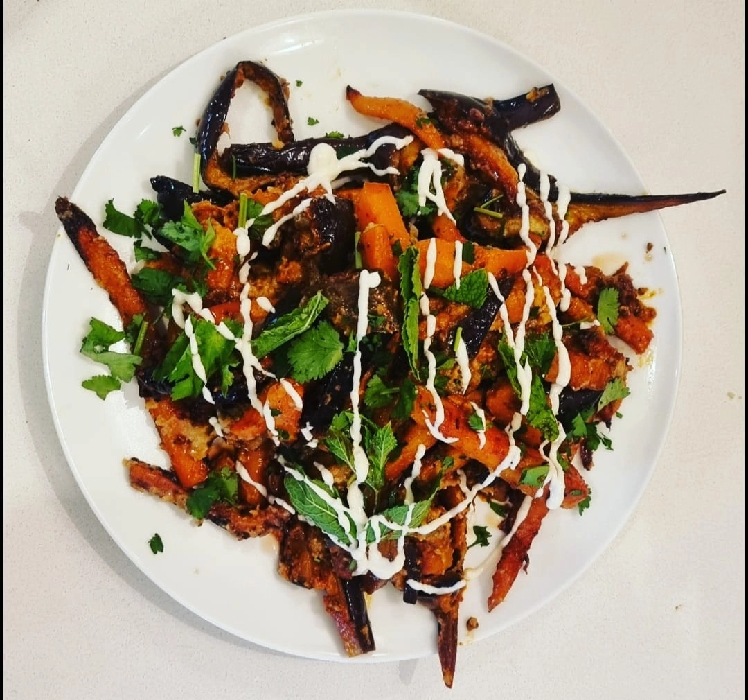 Harissa Roasted Aubergine