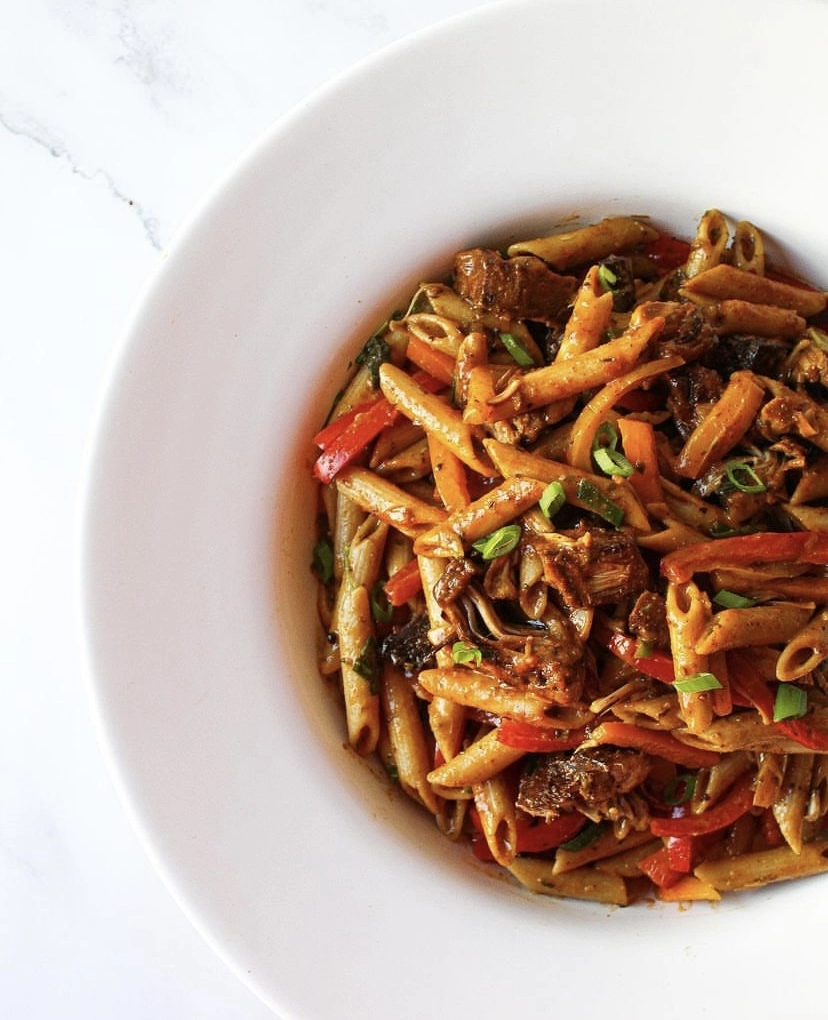 Jerk Jackfruit Rasta Pasta