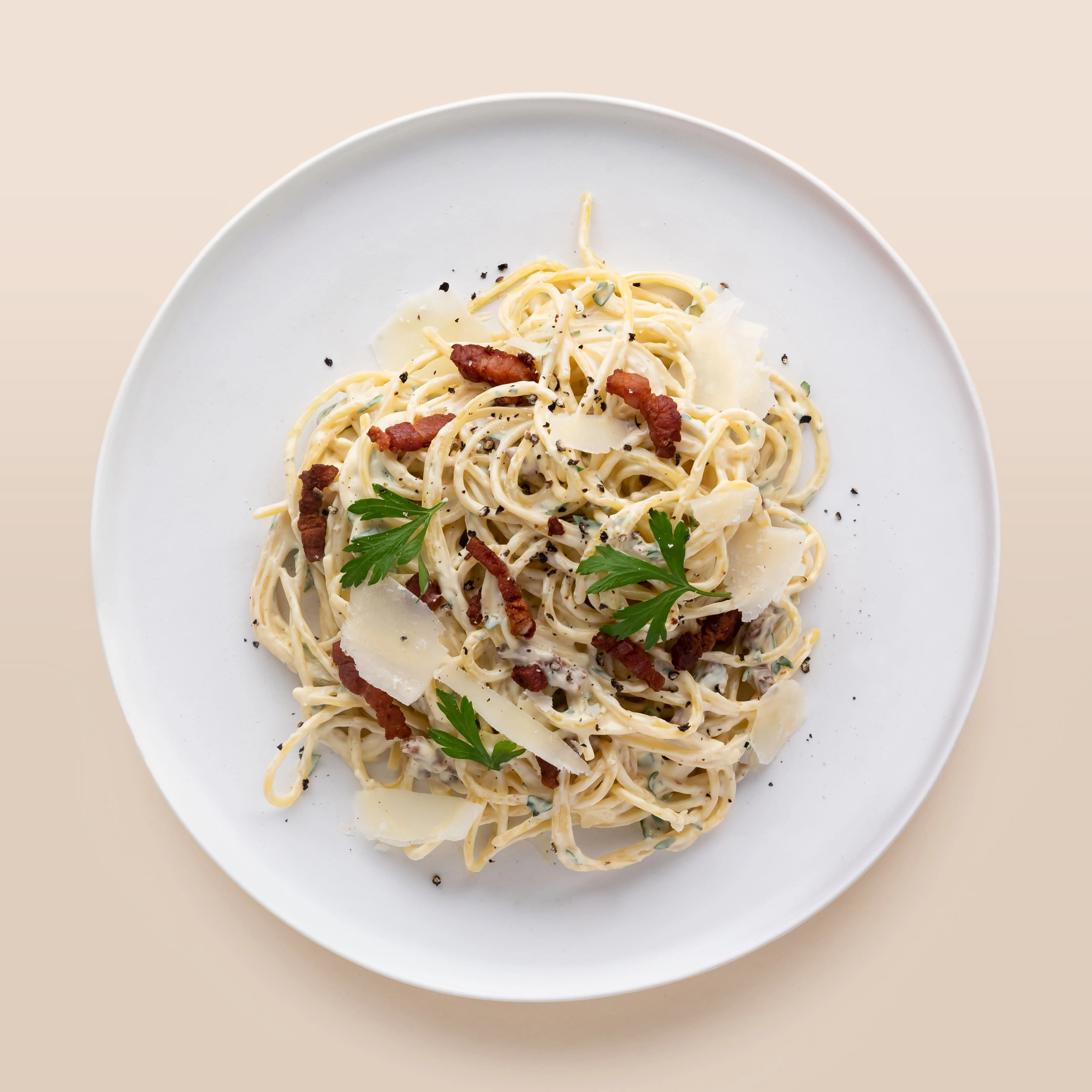 Creamy Beech Smoked Bacon Carbonara