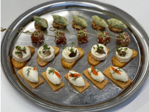 Goat Cheese Mousse, Parmesan Sablé