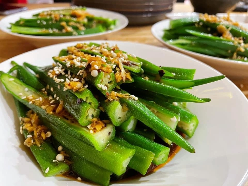 Okra In Soy And Vinegar Dressing (V)