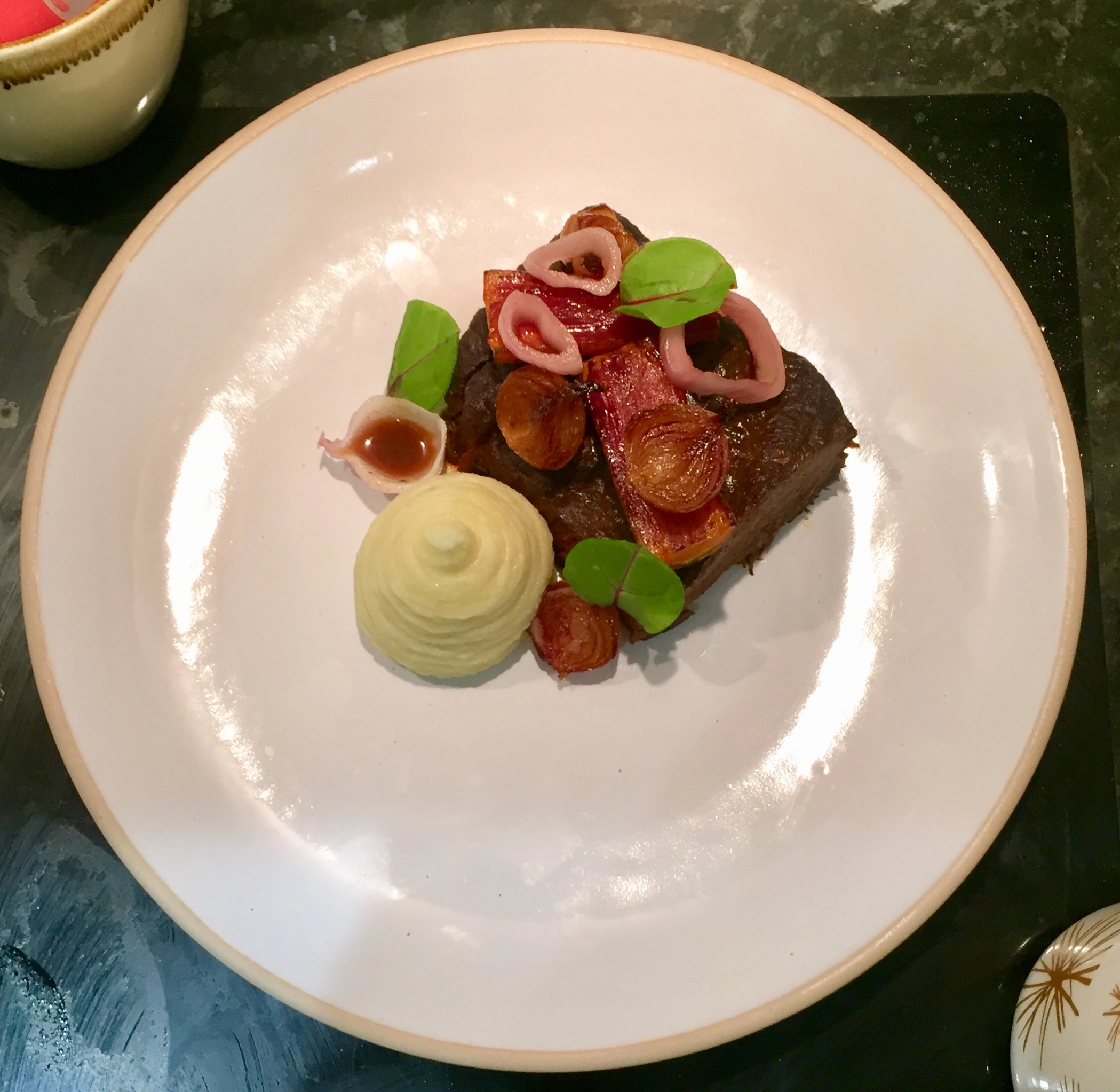 Seared Duck Breast, Confit Leg Croquette, Spiced Butternut Puree, Shaved Fennel And Green Apple