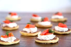 Smoked Salmon And Cream Cheese Blini