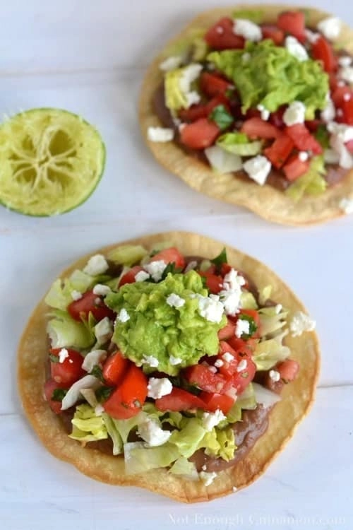 Tofu & Refried Bean Taco Tostadas (Gf/V/Ve)