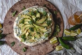 Ricotta And Avocado Pizzas (V)
