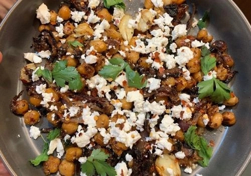 Chickpeas & Onion With Feta & Oregano (V/Ve)