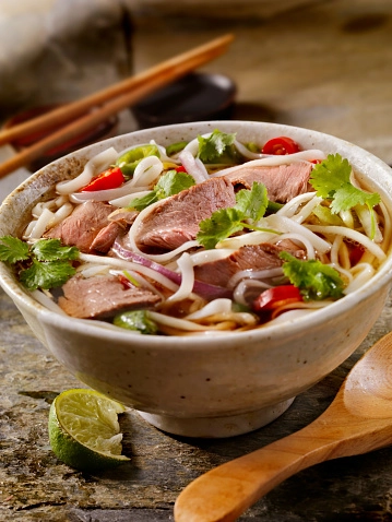 Vietnamese Beef Pho With Rice Noodle
