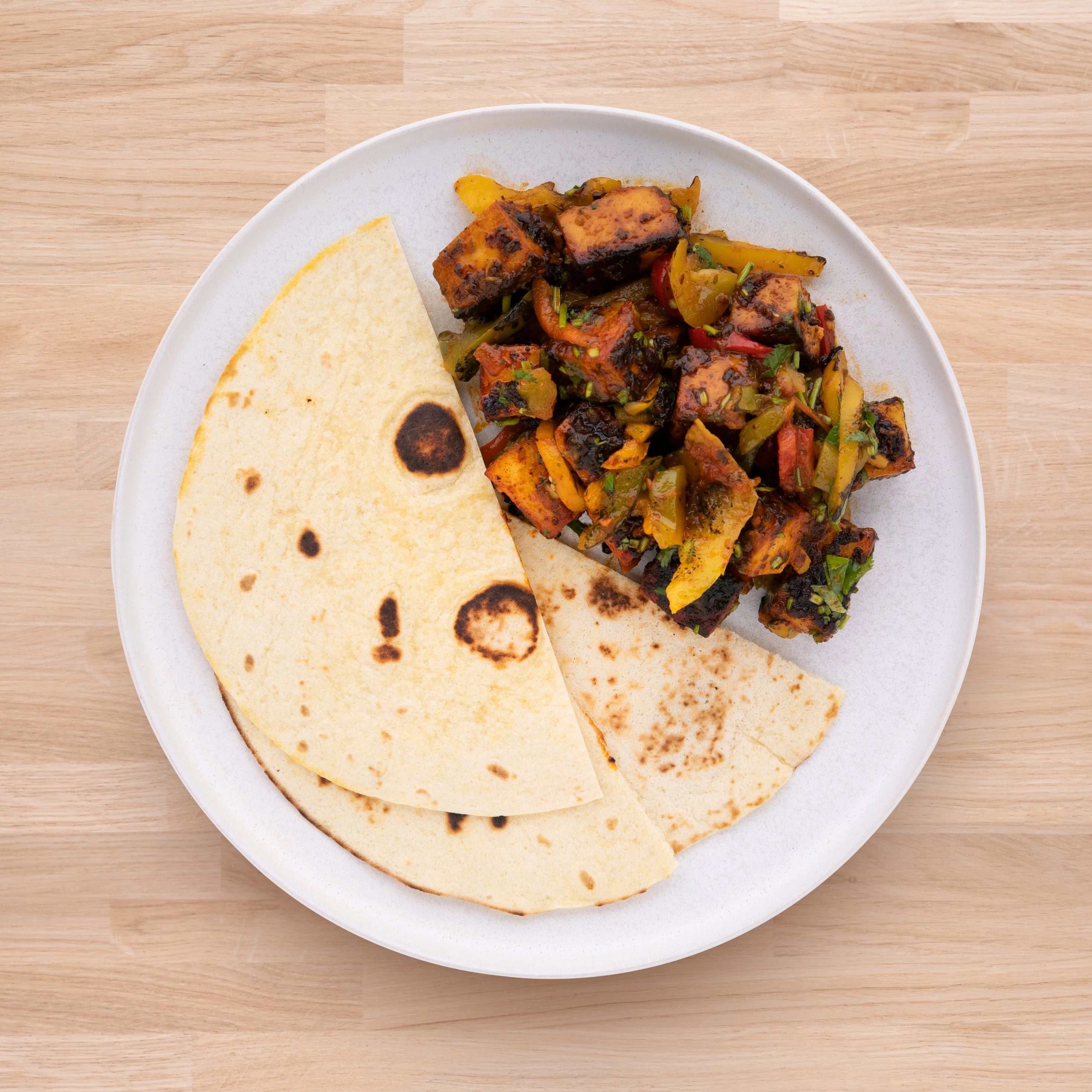 Chipotle Spiced Paneer & Pepper Fajitas (V)