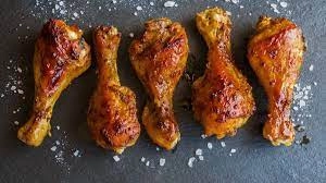 Chicken Drumsticks Marinated In Parsley And Rosemary Oil