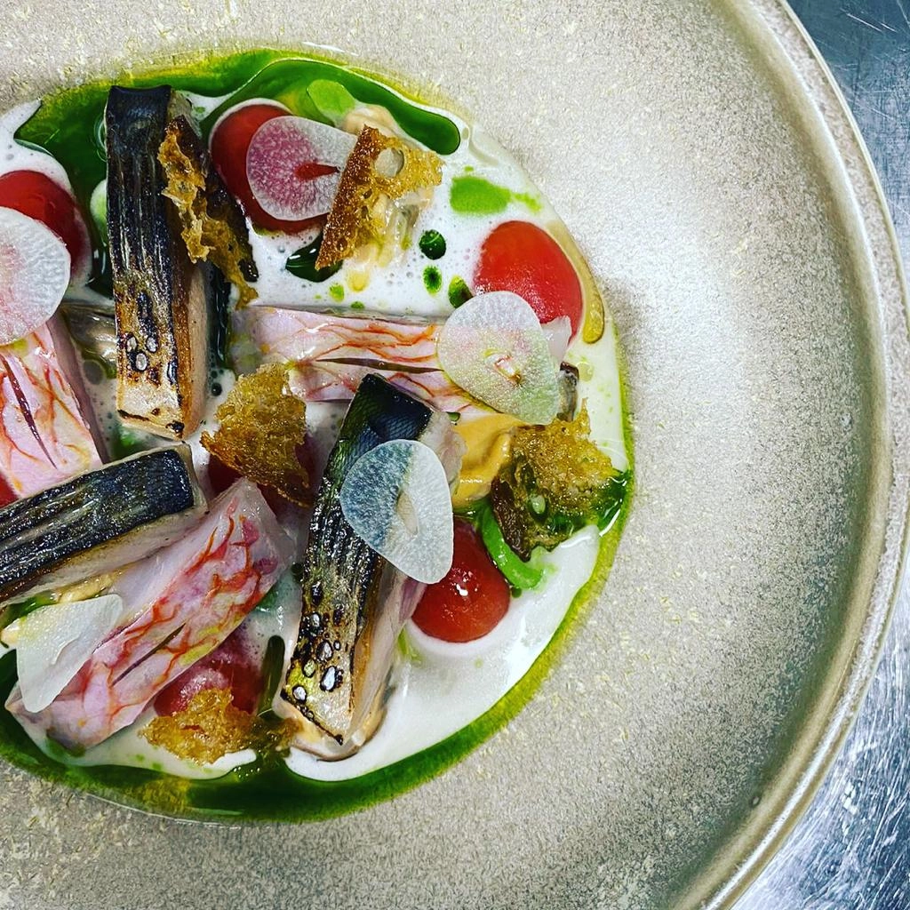 Mackerel “Alimado”, Parsley, Pickled Mussels, Stone Crushed Olive Oil
