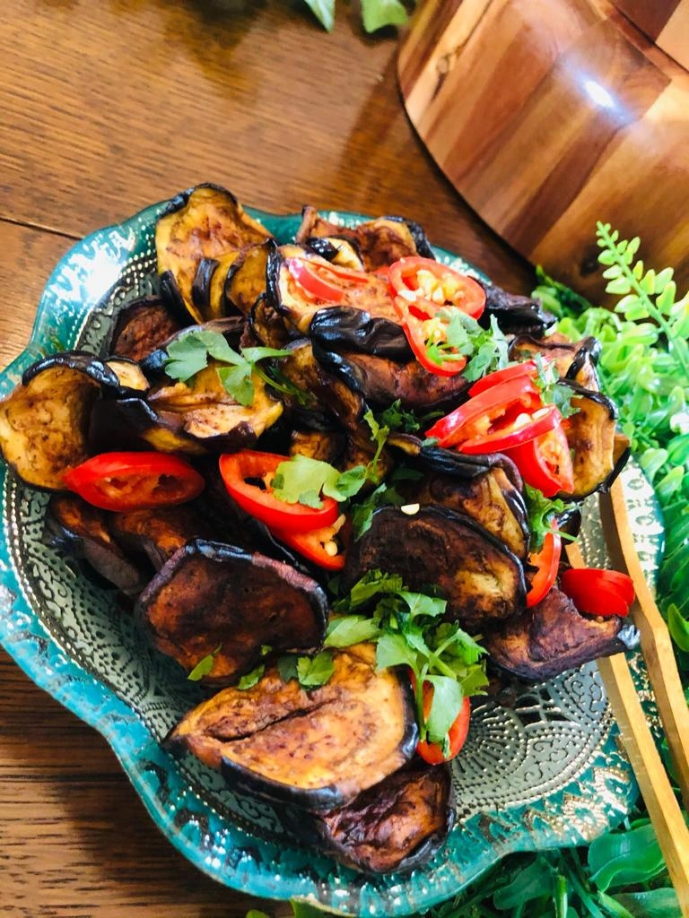 Fried Aubergine Salad (V/Ve)