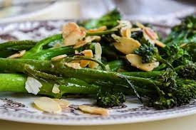 Tenderstem Broccoli Honey Roast Datterini And Flaked Almonds (Vegan)