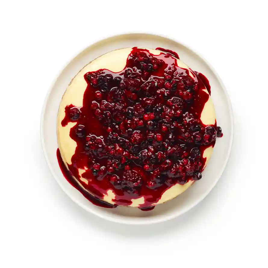 New York Cheesecake With A Berry Compote