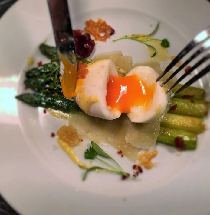 Char-Grilled English Asparagus